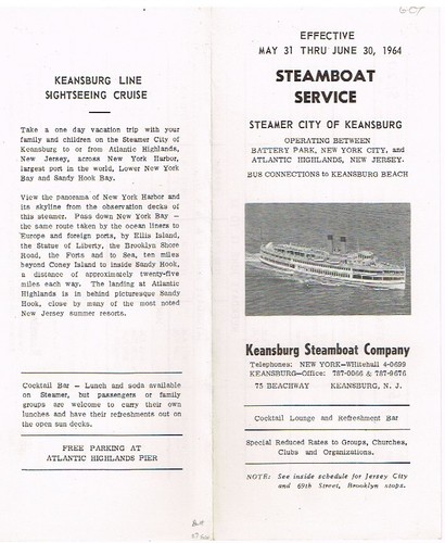 Steamer city keansburg 1964 - city, of