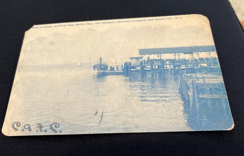 Postcard 1906 boat landing - postcard,