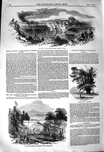 Old antique print - 1850, queen