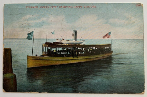 1908 postcard ocean - nj, city