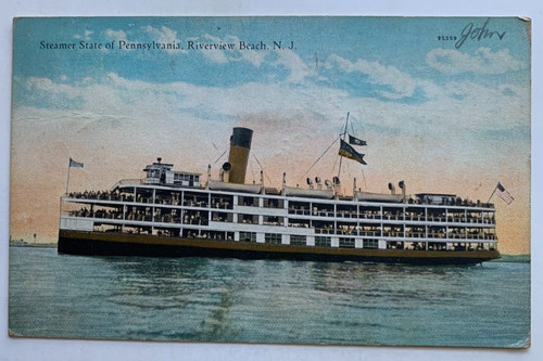 1926 postcard riverview - nj,